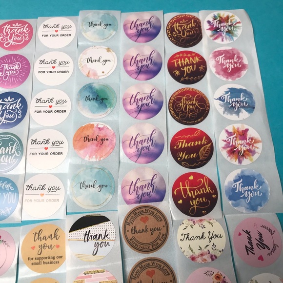 4x$20 💲💲200 assorted thank you stickers 1” - Picture 14 of 14